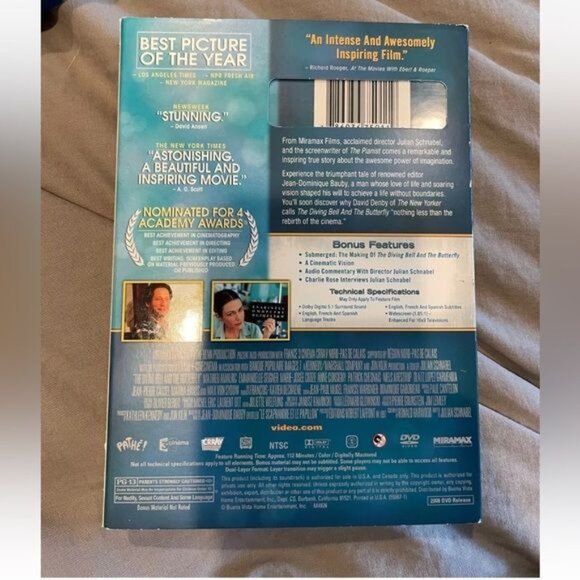 The Diving Bell and the Butterfly DVD Sealed New In Box 2008 - Picture 3 of 3